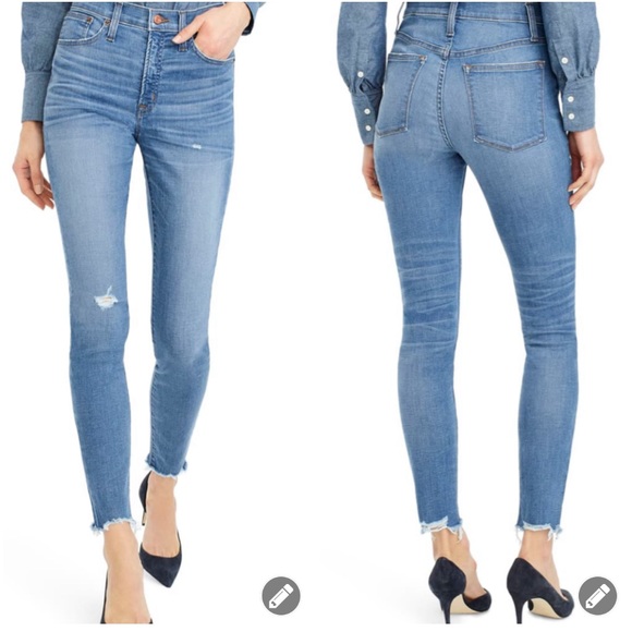 J. Crew Denim - J. Crew high rise raw hem toothpick jeans 2609